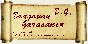Dragovan Garašanin vizit kartica